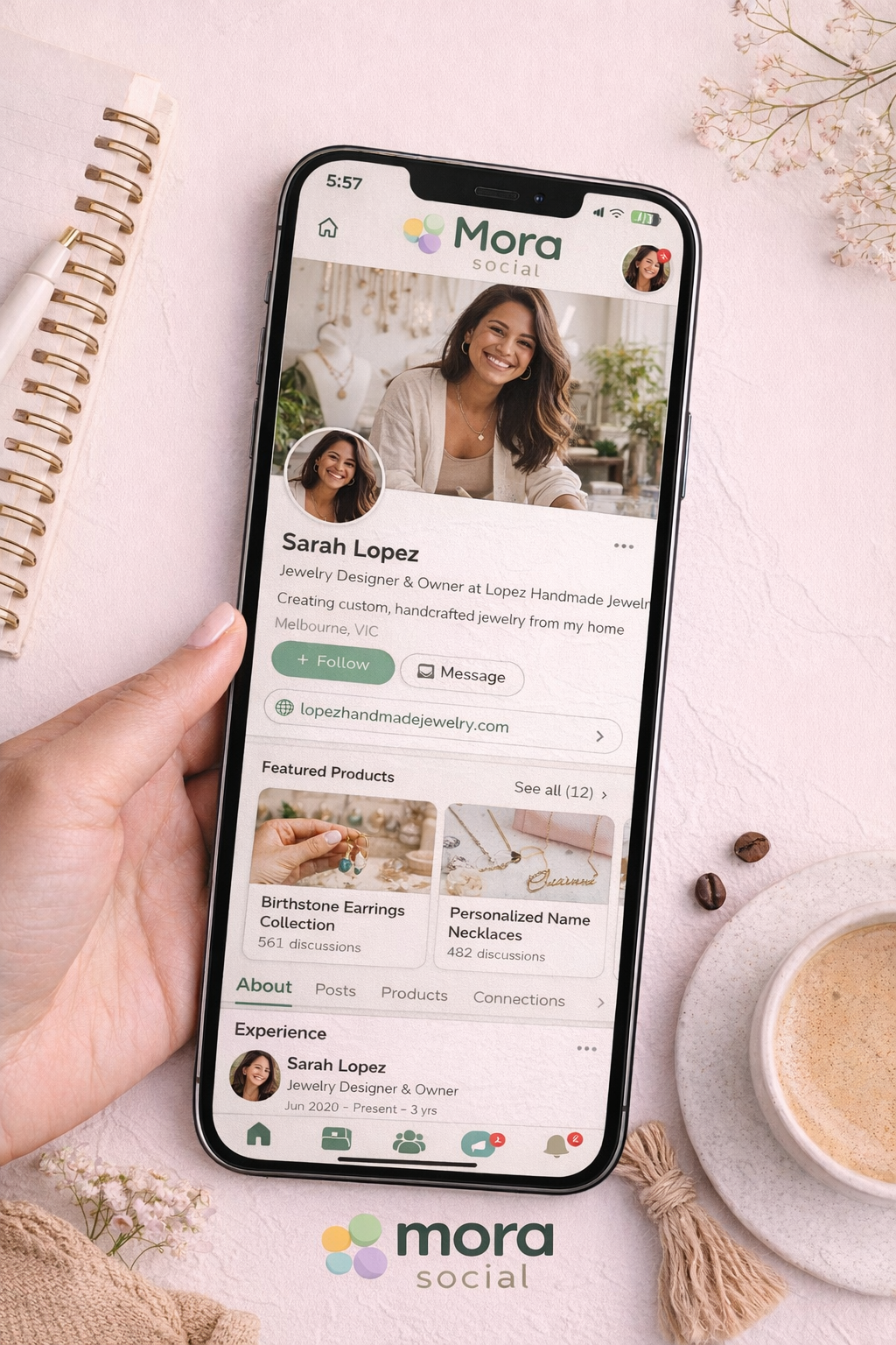 Mora Social for mums in business